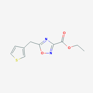 molecular formula C10H10N2O3S B8452893 Ethyl 5-(thiophen-3-ylmethyl)-1,2,4-oxadiazole-3-carboxylate 