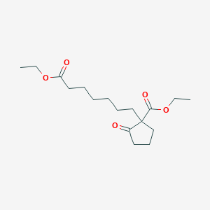 molecular formula C17H28O5 B8452967 Ethyl 1-(7-ethoxy-7-oxoheptyl)-2-oxocyclopentane-1-carboxylate CAS No. 5239-91-8