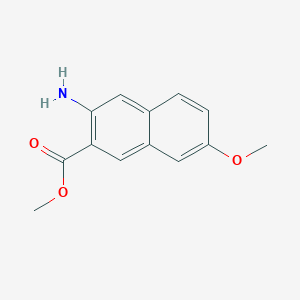 molecular formula C13H13NO3 B8453020 Methyl 3-amino-7-methoxy-2-naphthoate 