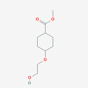 molecular formula C10H18O4 B8453113 methyl 4-(2-hydroxyethoxy)cyclohexane-1-carboxylate 