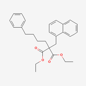 molecular formula C28H32O4 B8453233 Diethyl [(naphthalen-1-yl)methyl](4-phenylbutyl)propanedioate CAS No. 103632-61-7