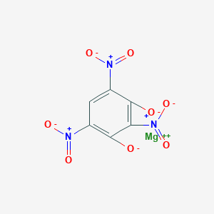 molecular formula C6HMgN3O8 B084533 1,3-Benzenediol, 2,4,6-trinitro-, magnesium salt (1:1) CAS No. 13255-27-1