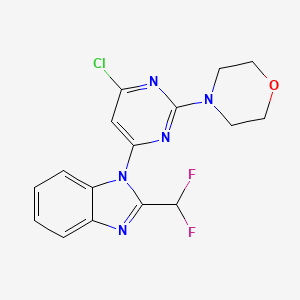 1-[6-chloro-2-(morpholin-4-yl)pyrimidin-4-yl]-2-(difluoromethyl)-1H-benzimidazole