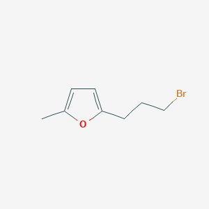 molecular formula C8H11BrO B8453476 2-(3-Bromopropyl)-5-methylfuran 