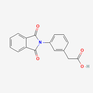 molecular formula C16H11NO4 B8453500 Benzeneacetic acid, 3-(1,3-dihydro-1,3-dioxo-2H-isoindol-2-yl)- CAS No. 178933-91-0