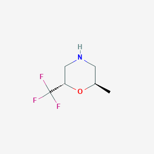 molecular formula C6H10F3NO B8453519 Trans-2-trifluoromethyl-6-methylmorpholine CAS No. 1309444-01-6