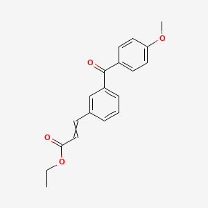 Ethyl 3-[3-(4-methoxybenzoyl)phenyl]prop-2-enoate