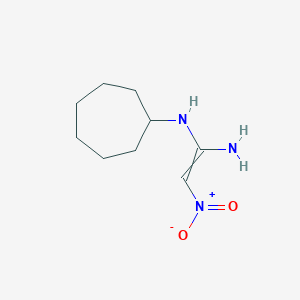 molecular formula C9H17N3O2 B8453682 N~1~-Cycloheptyl-2-nitroethene-1,1-diamine CAS No. 88954-45-4