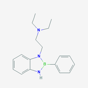 molecular formula C18H24BN3 B084537 1H-1,3,2-Benzodiazaborole, 2,3-dihydro-3-(2-diethylaminoethyl)-2-phenyl- CAS No. 14321-02-9