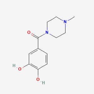 molecular formula C12H16N2O3 B8453750 Piperazine, 1-(3,4-dihydroxybenzoyl)-4-methyl- CAS No. 98116-91-7