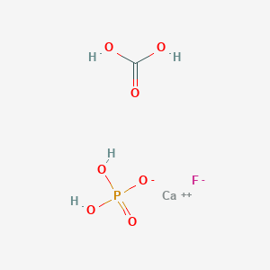 molecular formula CH4CaFO7P B8453755 Calcium carbonate phosphate fluoride CAS No. 156367-66-7