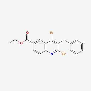 Ethyl 3-benzyl-2,4-dibromoquinoline-6-carboxylate