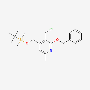 2-(Benzyloxy)-4-({[tert-butyl(dimethyl)silyl]oxy}methyl)-3-(chloromethyl)-6-methylpyridine
