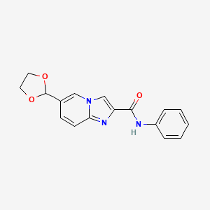 6-(1,3-dioxolan-2-yl)-N-phenylimidazo[1,2-a]pyridine-2-carboxamide