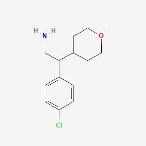 2-(4-chlorophenyl)-2-(tetrahydro-2H-pyran-4-yl)ethanamine