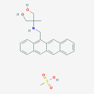 molecular formula C24H27NO5S B008454 2-Methyl-2-((5-naphthacenylmethyl)amino)-1,3-propanediol methanesulfonate CAS No. 104500-10-9