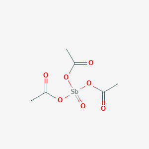 molecular formula C6H9O7Sb B084540 Triacetoxystibine oxide CAS No. 12737-02-9