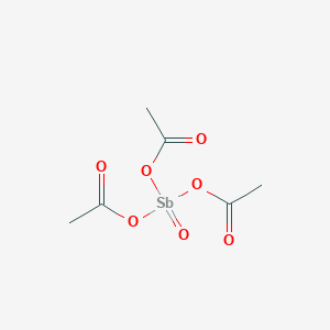 molecular formula C6H9O7Sb B084540 Antimonic acid triacetate CAS No. 12737-02-9