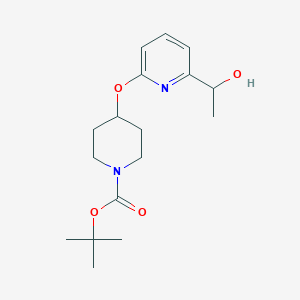 molecular formula C17H26N2O4 B8454123 tert-butyl 4-[6-(1-hydroxyethyl)pyridin-2-yl]oxypiperidine-1-carboxylate 