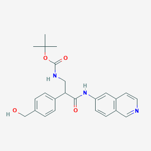 Tert-butyl 2-(4-(hydroxymethyl)phenyl)-3-(isoquinolin-6-ylamino)-3-oxopropylcarbamate