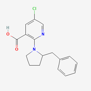 2-(2-Benzylpyrrolidin-1-yl)-5-chloronicotinic acid