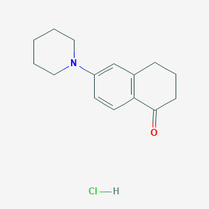molecular formula C15H20ClNO B8454227 6-piperidino-3,4-dihydro-1(2H)-naphthalenone hydrochloride CAS No. 88284-51-9