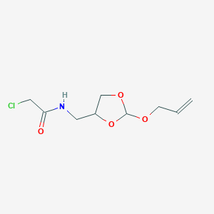 2-Chloro-N-({2-[(prop-2-en-1-yl)oxy]-1,3-dioxolan-4-yl}methyl)acetamide