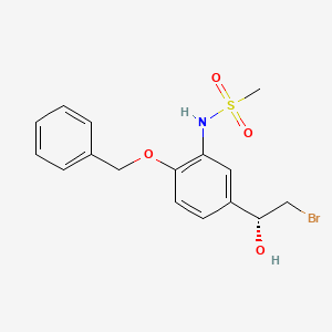 (R)-2-Bromo-1-[4-phenylmethoxy-3-[(methylsulfonyl)amino]phenyl]ethanol