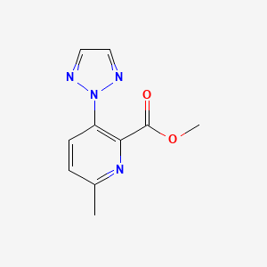molecular formula C10H10N4O2 B8454383 methyl 6-methyl-3-(triazol-2-yl)pyridine-2-carboxylate 
