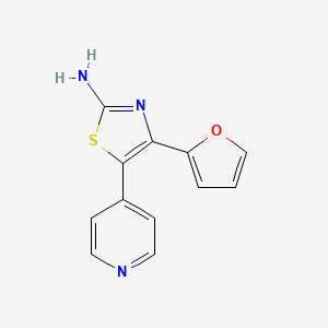 2-Amino-4-(2-furyl)-5-(4-pyridyl)thiazole