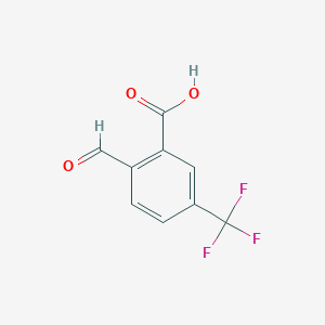 molecular formula C9H5F3O3 B8454463 2-Formyl-5-(trifluoromethyl)benzoic acid 