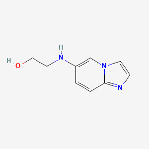 molecular formula C9H11N3O B8454524 Ethanol,2-(imidazo[1,2-a]pyridin-6-ylamino)- 