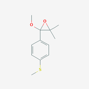 molecular formula C12H16O2S B8454864 2-Methoxy-3,3-dimethyl-2-(4-methylsulfanylphenyl)oxirane CAS No. 88324-56-5