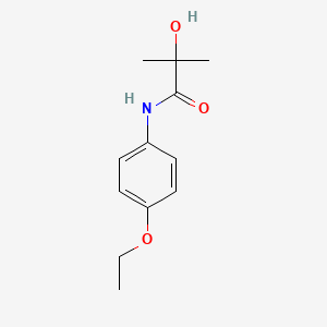 molecular formula C12H17NO3 B8455185 N-(4-ethoxyphenyl)-2-hydroxy-2-methylpropionamide 