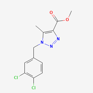 molecular formula C12H11Cl2N3O2 B8455194 Methyl 1-(3,4-dichlorobenzyl)-5-methyl-1H-1,2,3-triazole-4-carboxylate 