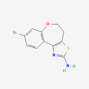 molecular formula C11H9BrN2OS B8455200 8-Bromo-4,5-dihydro-6-oxa-3-thia-1-aza-benzo[e]azulen-2-ylamine 