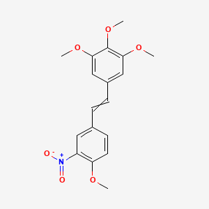 molecular formula C18H19NO6 B8455215 2-Methoxy-5-[2-(3,4,5-trimethoxyphenyl)vinyl]nitrobenzene 