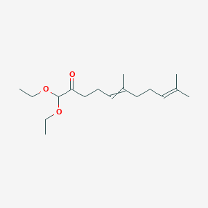 molecular formula C17H30O3 B8455232 1,1-Diethoxy-6,10-dimethylundeca-5,9-dien-2-one CAS No. 61315-78-4