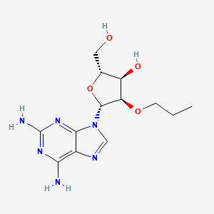 (2R,3R,4R,5R)-5-(2,6-Diamino-9H-purin-9-yl)-2-(hydroxymethyl)-4-propoxytetrahydrofuran-3-ol