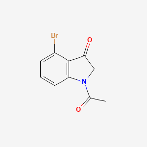 molecular formula C10H8BrNO2 B8455258 1-Acetyl-4-bromoindolin-3-one 