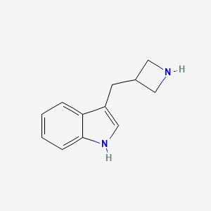 molecular formula C12H14N2 B8455290 3-Azetidin-3-ylmethyl-1h-indole 