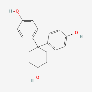 molecular formula C18H20O3 B8455351 Phenol, 4,4'-(4-hydroxycyclohexylidene)bis- CAS No. 114216-05-6