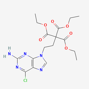 triethyl 3-(2-amino-6-chloro-9H-purin-9-yl)propane-1,1,1-tricarboxylate