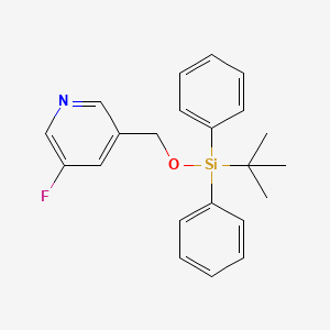 molecular formula C22H24FNOSi B8455480 3-(t-Butyldiphenylsilyloxymethyl)-5-fluoropyridine CAS No. 820224-52-0