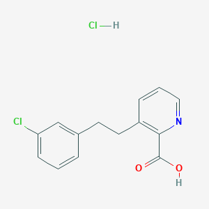 molecular formula C14H13Cl2NO2 B8455503 3-(3-Chlorophenethyl)-picolinic acid hydrochloride CAS No. 255861-49-5