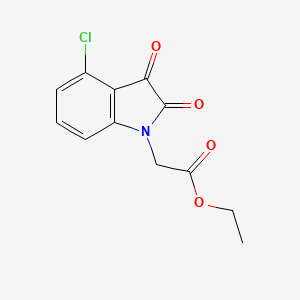 molecular formula C12H10ClNO4 B8455530 ethyl (4-chloro-2,3-dioxo-2,3-dihydro-1H-indol-1-yl)acetate 