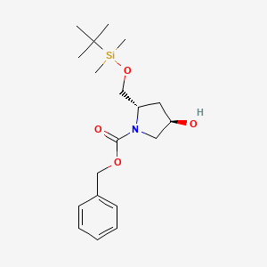 molecular formula C19H31NO4Si B8455553 benzyl (2S,4R)-2-{[(tert-butyldimethylsilyl)oxy]methyl}-4-hydroxypyrrolidine-1-carboxylate 