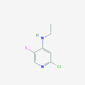 molecular formula C7H8ClIN2 B8455584 2-chloro-N-ethyl-5-iodopyridin-4-amine 