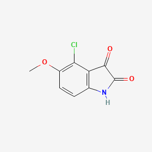 molecular formula C9H6ClNO3 B8455770 4-chloro-5-methoxy-1H-indole-2,3-dione 