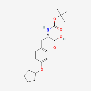 molecular formula C19H27NO5 B8455830 N-(tert-Butoxycarbonyl)-O-cyclopentyl-L-tyrosine CAS No. 82152-22-5